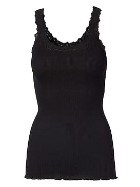 Rosemunde RWBabette Silk SL Deep Back Lace Top Black XL