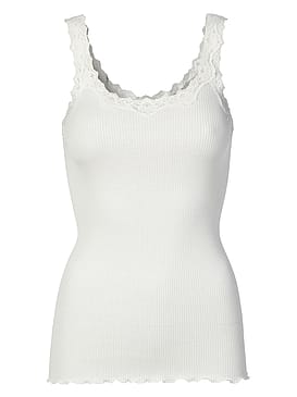 Rosemunde RWBabette Silk SL Deep Back Lace Top New White S