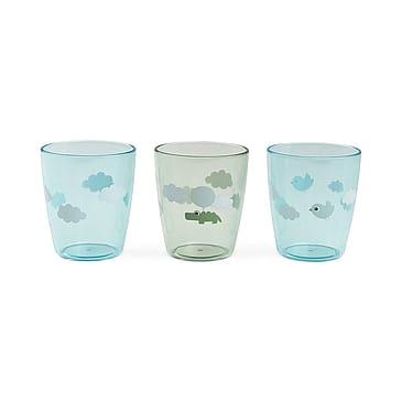 Done by Deer Yummy mini glas 3 stk. Happy Clouds Grøn