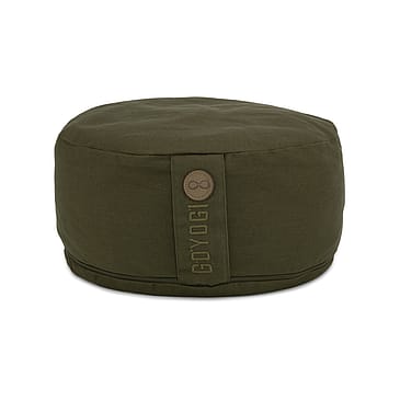 GOYOGI Calm Organic Cotton Round Meditation Cushion Dark Olive