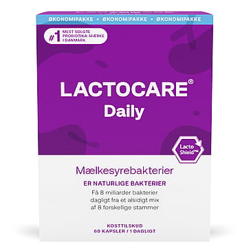 Lactocare Daily Mælkesyrebakterier 8 mia. 60 kapsler