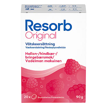 Resorb Original Hindbær 20 stk