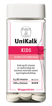 Unikalk Kids - Kalk 400 mg og D-vitamin 5 µg 90 tabl.