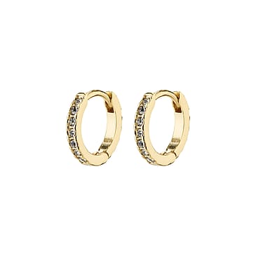 Pilgrim Ebna Crystal Huggie Hoops Mini Guld Belagt