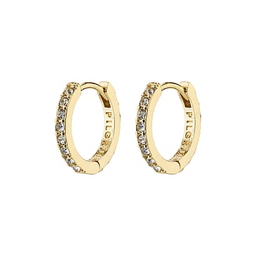 Pilgrim Ebna Crystal Hoops Small Guld Belagt