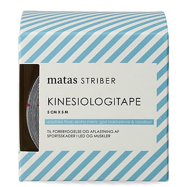 Matas Striber Kinesiologitape 5 cm (5 meter) Sort 5 cm x 5 m