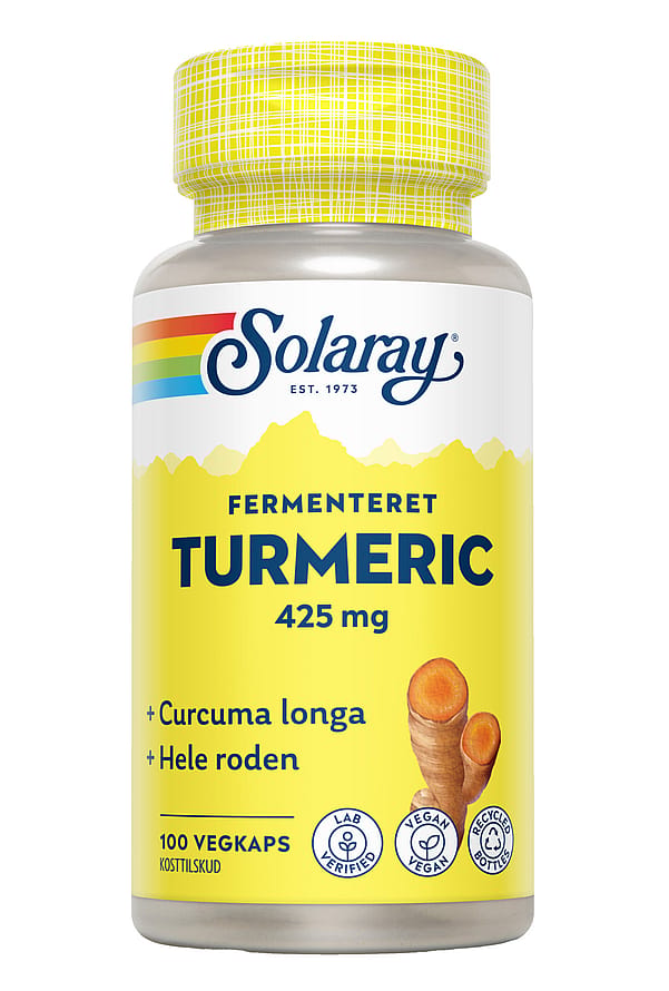 Solaray Fermenteret Turmeric 100 kaps.