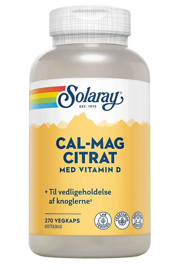 Solaray Cal-Mag med D-vitamin 270 kaps.