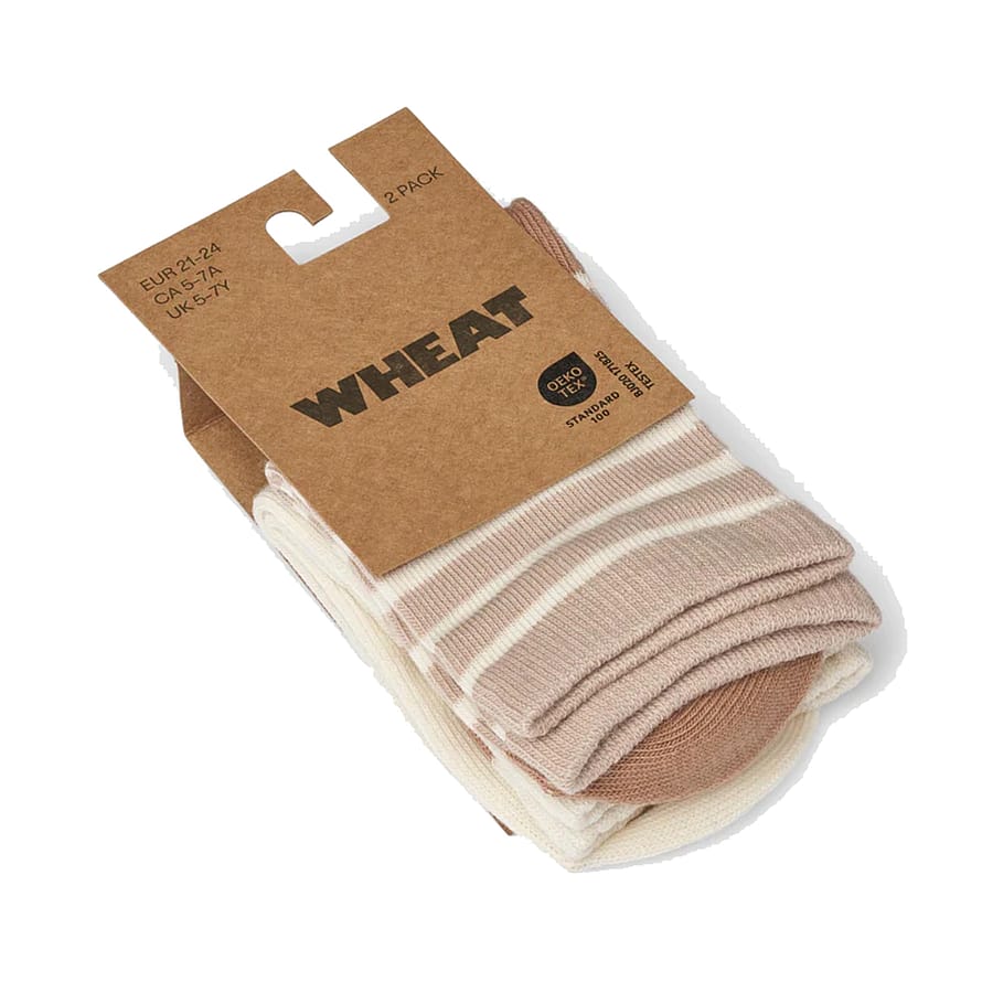 WHEAT Jamie Strømper 2-pak Sand Str 25-28