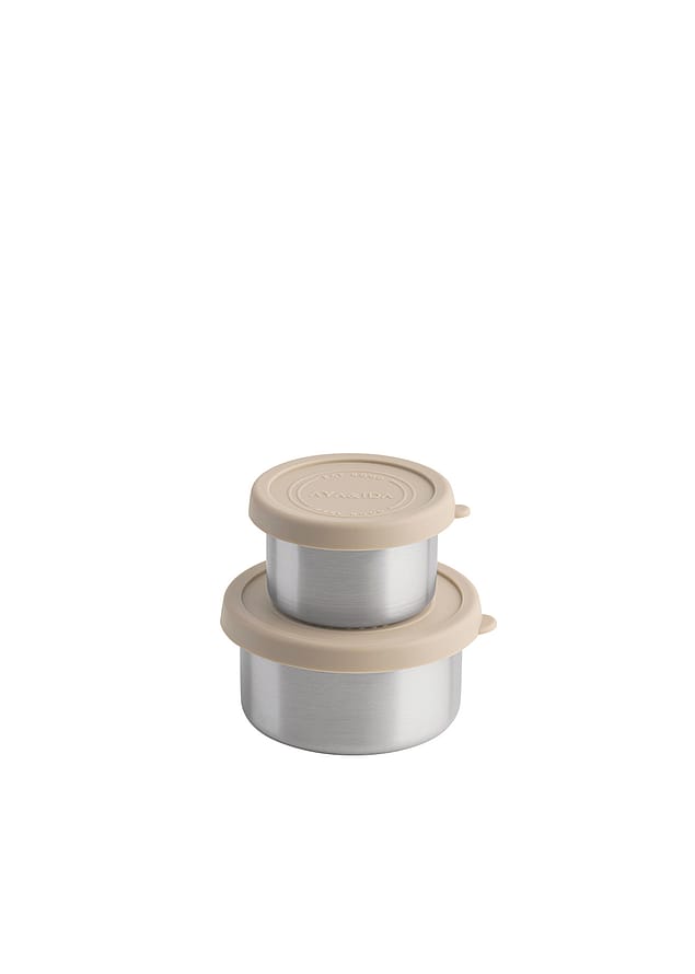 AYA&IDA Snack Container One Size Creme Beige 2-pak