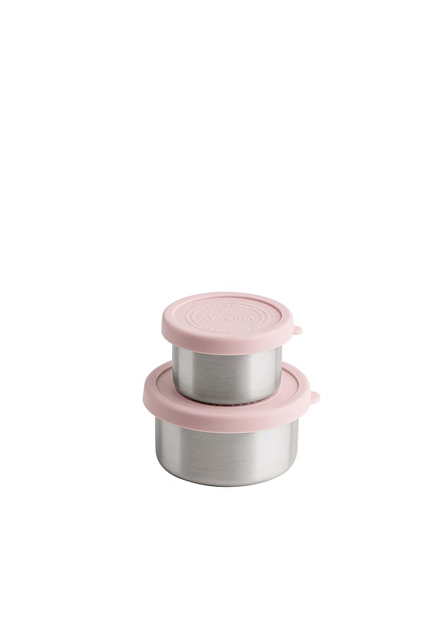 AYA&IDA Snack Container One Size Soft Rose 2-pak
