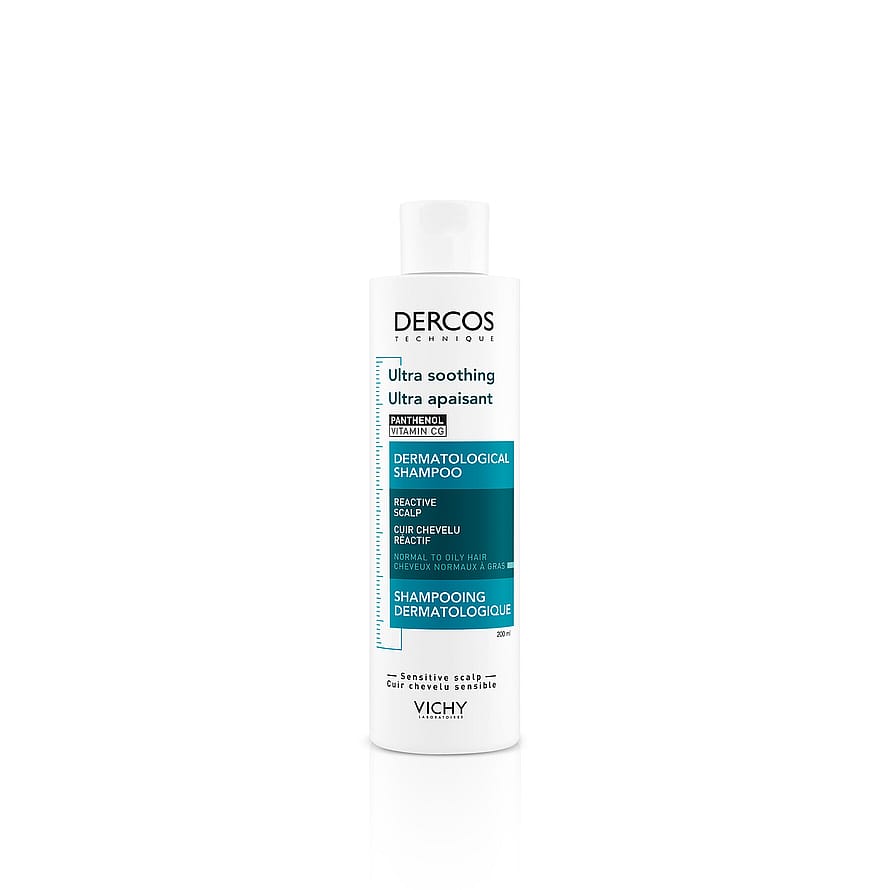 Vichy Dercos Ultra Soothing Shampoo (Blå) til Normal/Fedtet Hår 200 ml