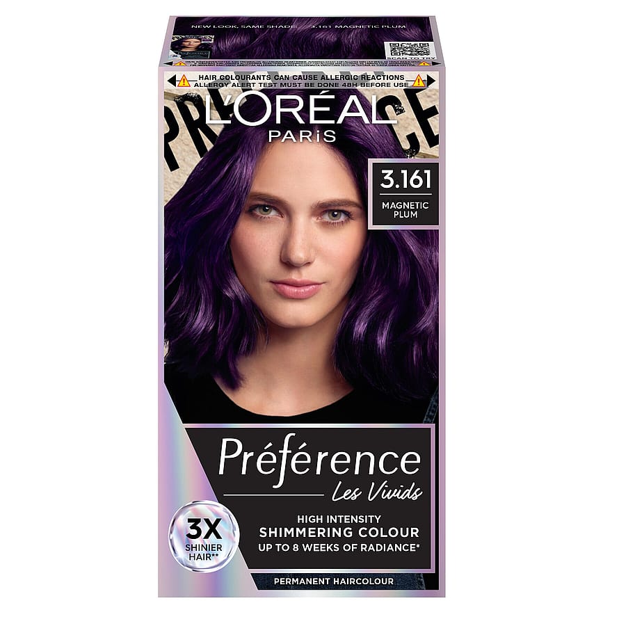 L'Oréal Paris Préférence Vivid Colours Permanent Hårfarve 3.161 Magnetic Plum