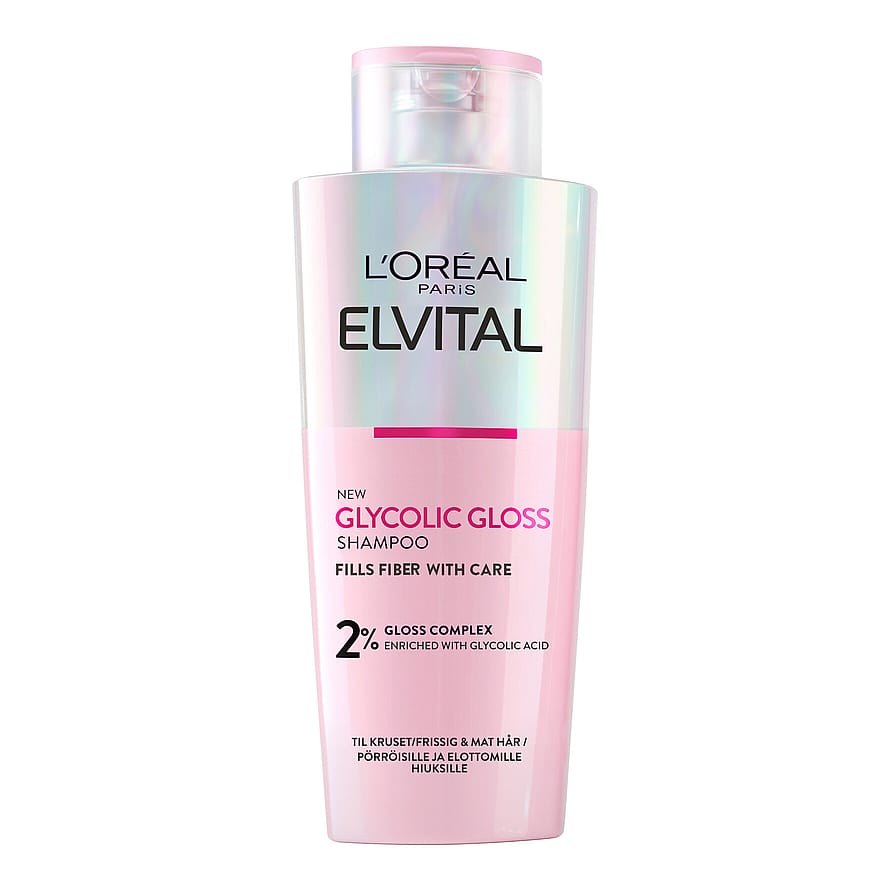 L'Oréal Paris Elvital, Glycolic Gloss, Glansgivende Shampoo 200 ml