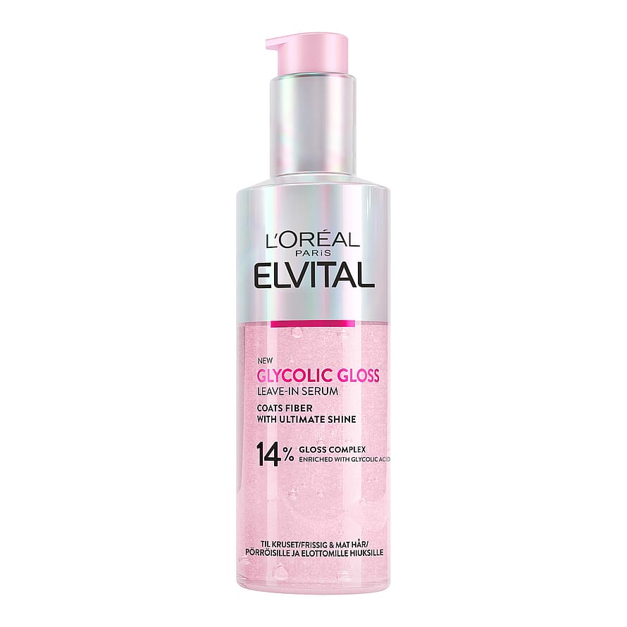L'Oréal Paris Glycolic Gloss, Blød- og Glansgivende Leave-in Serum 150 ml