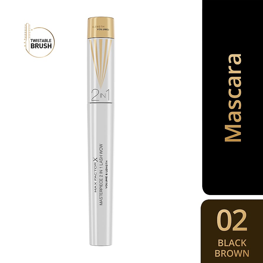 Max Factor Masterpiece 2 In 1 Lash Wow Mascara 2 Black Brown