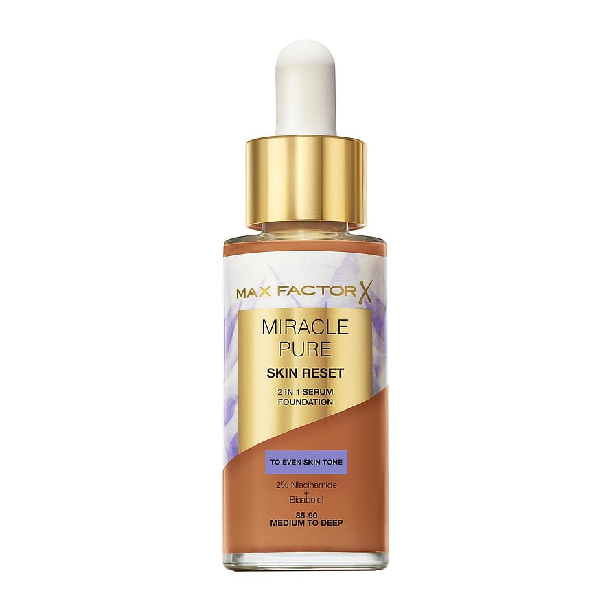 Max Factor Miracle Pure Skin Reset 2 In 1 Serum Foundation 85-90 Medium To Deep