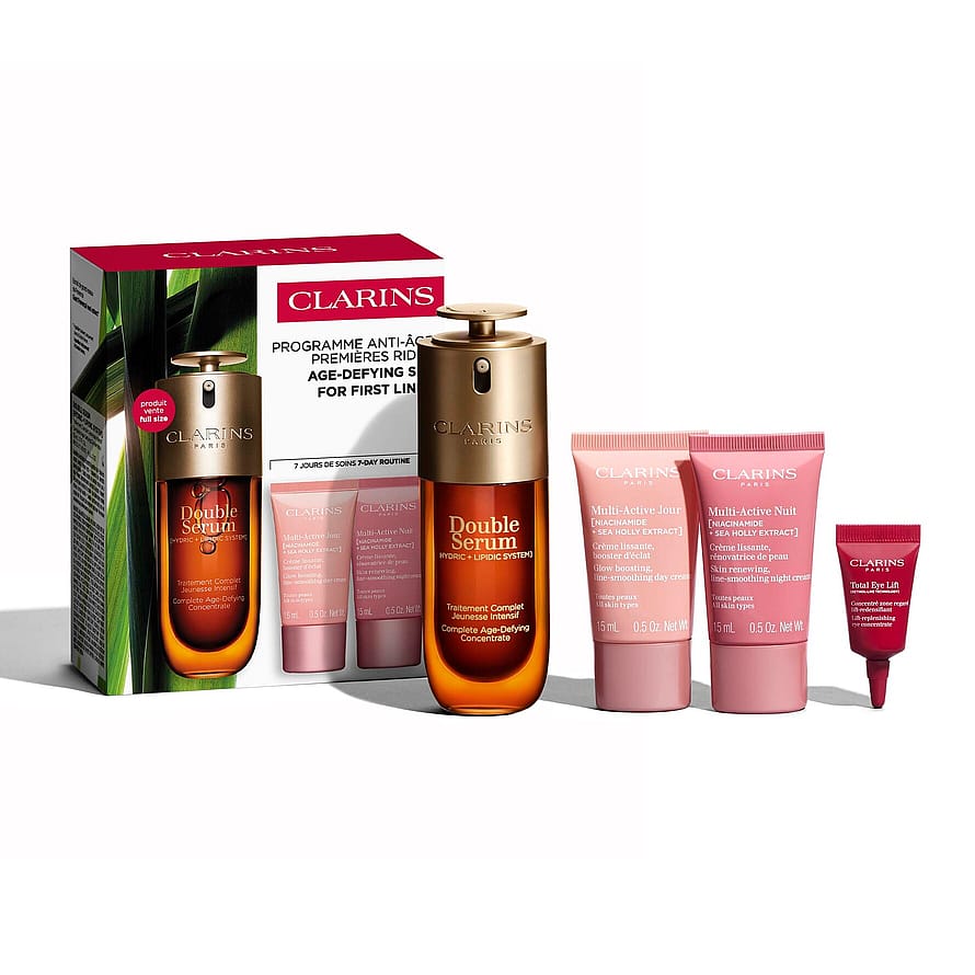 Clarins Value pack Double serum & Multi-Active DS9 50ml, MA day CR 15ml, MA night cr 15ml, TEL sample 3ml