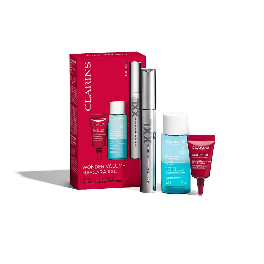 Clarins Value pack Wonder Volume XXL Mascara Wonder vol xxl 8ml, TS wonder vol xxl 3ml, sample TEL 3ml