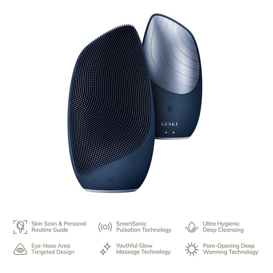 GESKE Sonic Thermo Facial Brush 6 in 1 Midnight