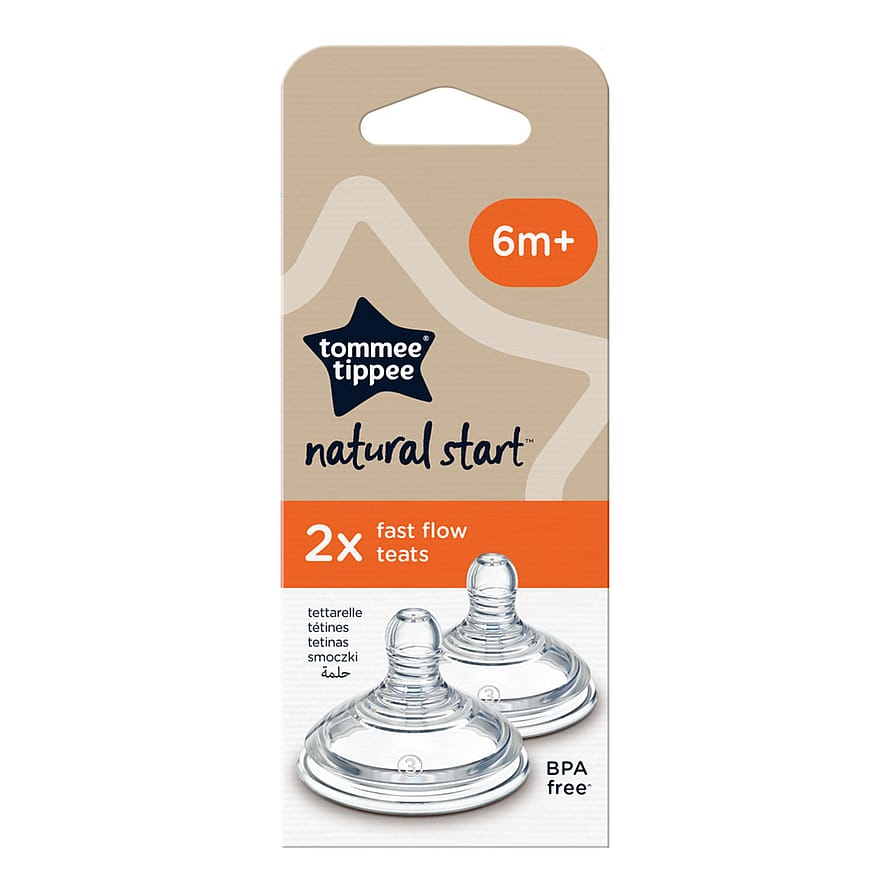 Tommee Tippee Flaskesut Natural Start Hurtig Flow 2 stk