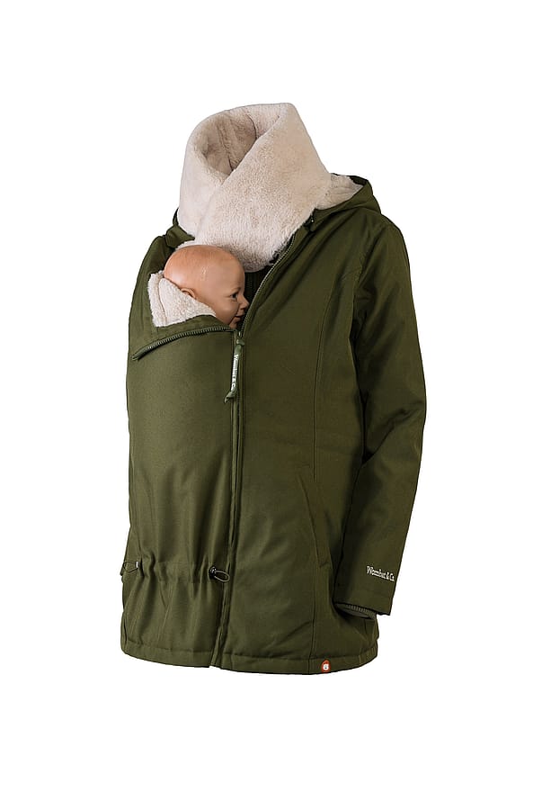 Wombat Wallaby Graviditets- og bærejakke Forest Green/Beige S