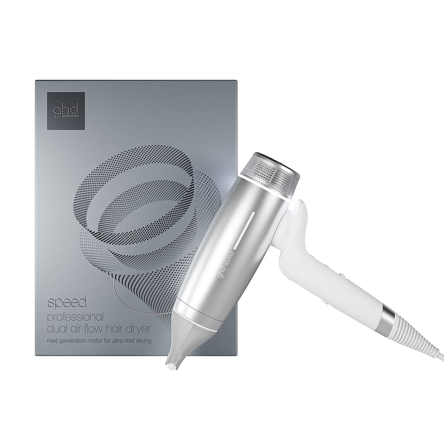 ghd Speed Hair Dryer Silver White