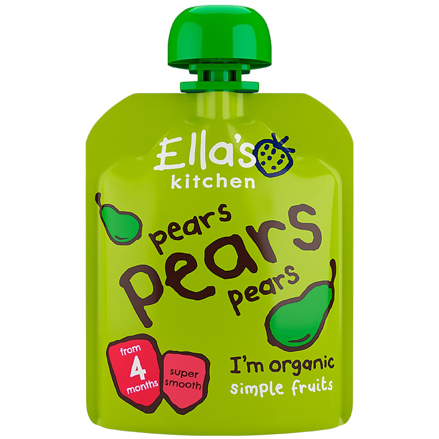 Ella's Kitchen Babymos pære, pære & pære (4 mdr) Ø 70 g