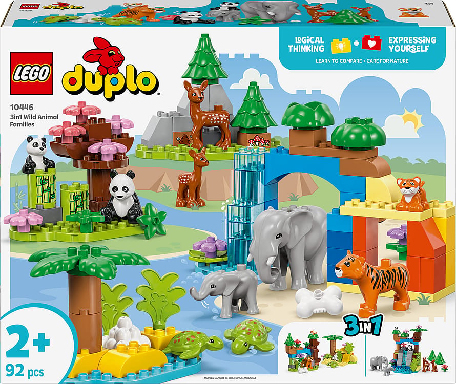 Lego By 3-i-1 vilde dyrefamilier Sæt Læringslegetøj 10446