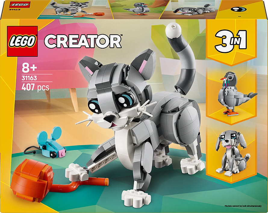 Lego Creator Legesyg Kat 3I1 Legesæt Med Kæledyr 31163