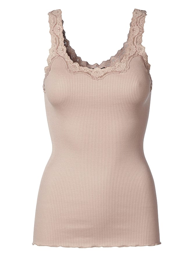 Rosemunde RWBabette Silk SL Deep Back Lace Top Vintage Powder S