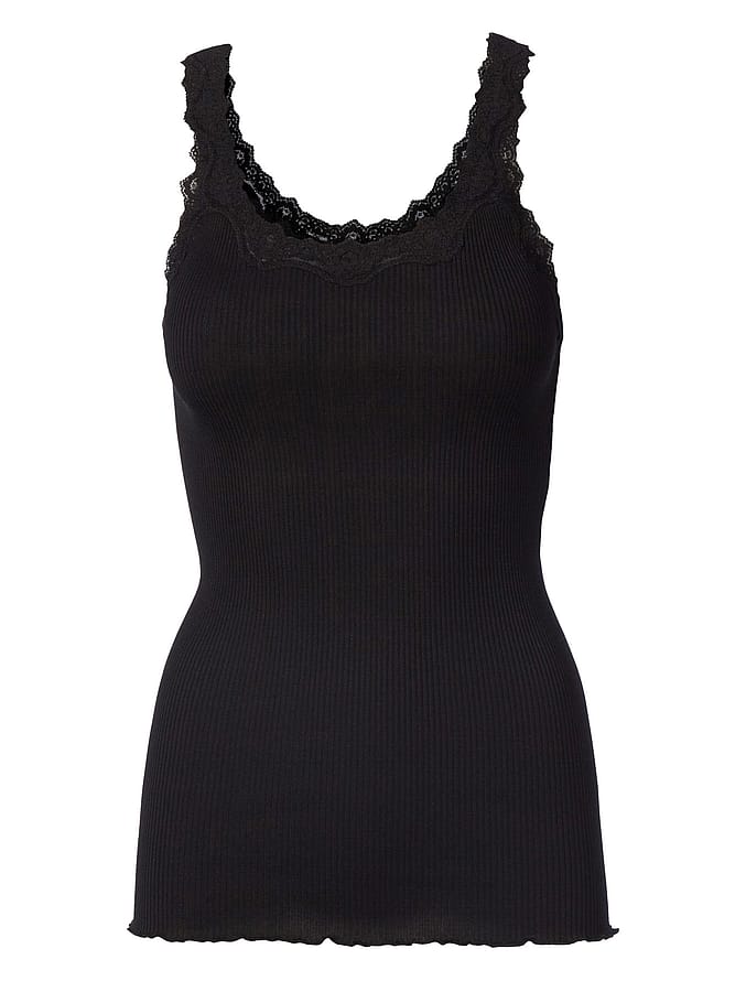 Rosemunde RWBabette Silk SL Deep Back Lace Top Black XS
