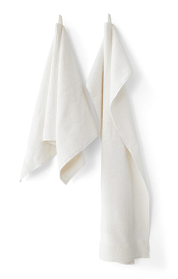 Compliments Slow Towel 2-pak Cream 50x100 cm