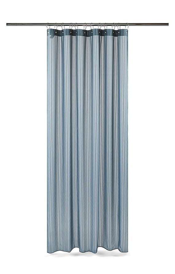 Compliments Lines shower curtain Sea Blue 140 x 200cm
