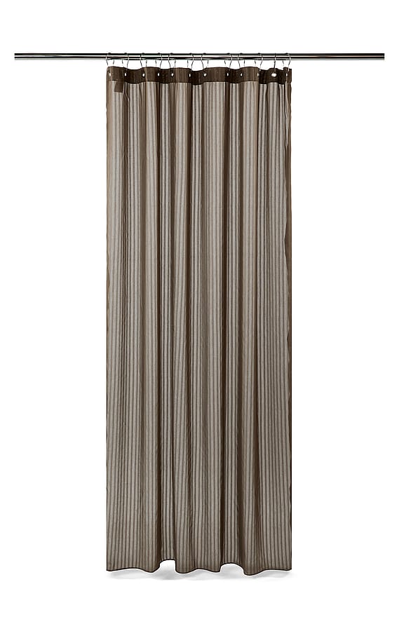 Compliments Lines shower curtain Brown 140 x 220 cm