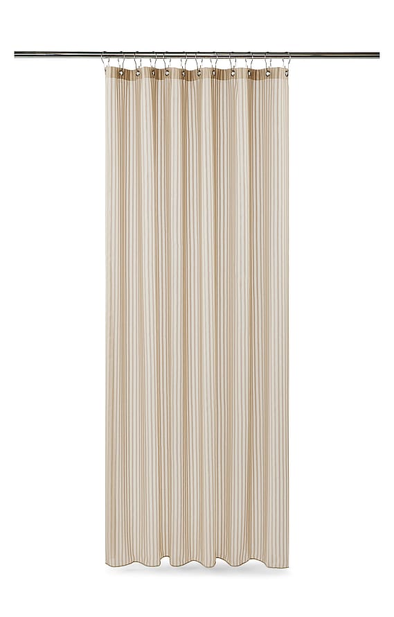 Compliments Lines shower curtain Linen 140 x 220cm