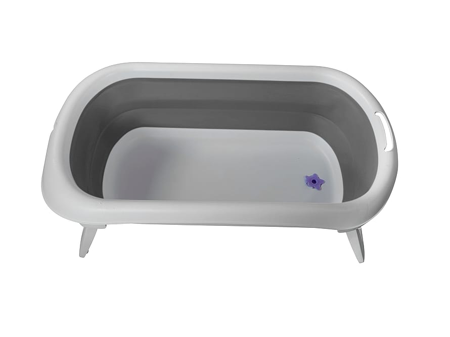 BabyDan Foldbart Babybadekar Hvid 30 L 85x48x21 cm