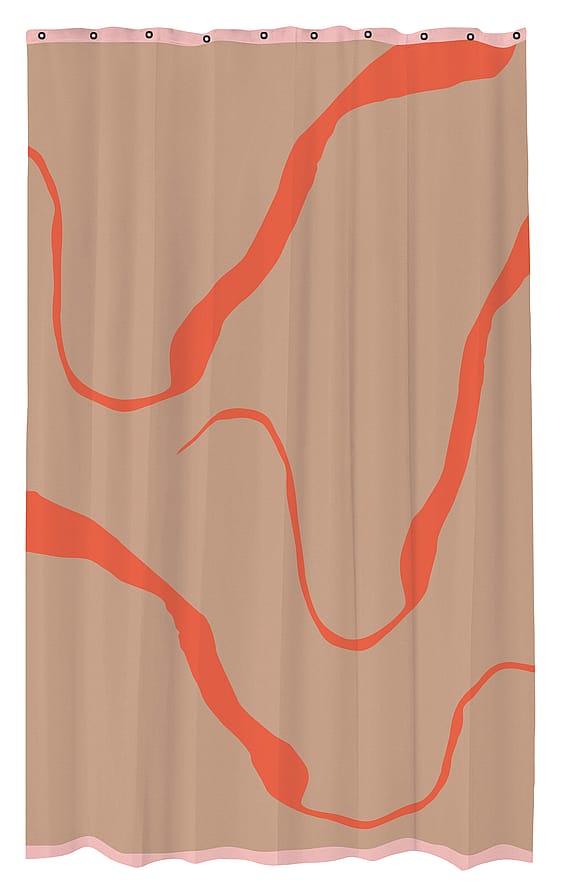 Mette Ditmer Shower Curtain Latte / Orange