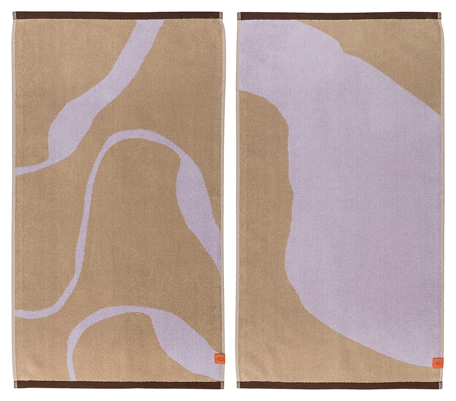 Mette Ditmer Towel Sand / Lilac 2-Pack
