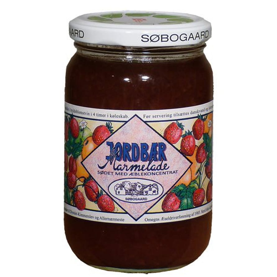 Søbogaard Jordbærmarmelade sødet m. æble Ø 390 g