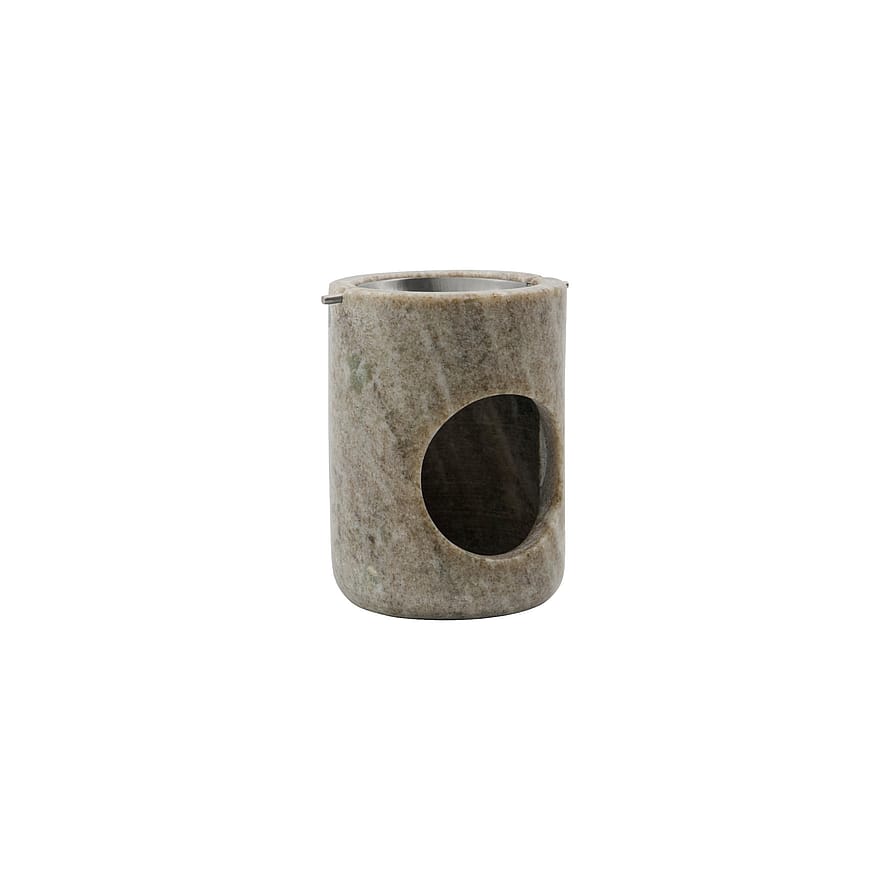 Meraki Oliebrænder MkMarble Beige Sølv Finish