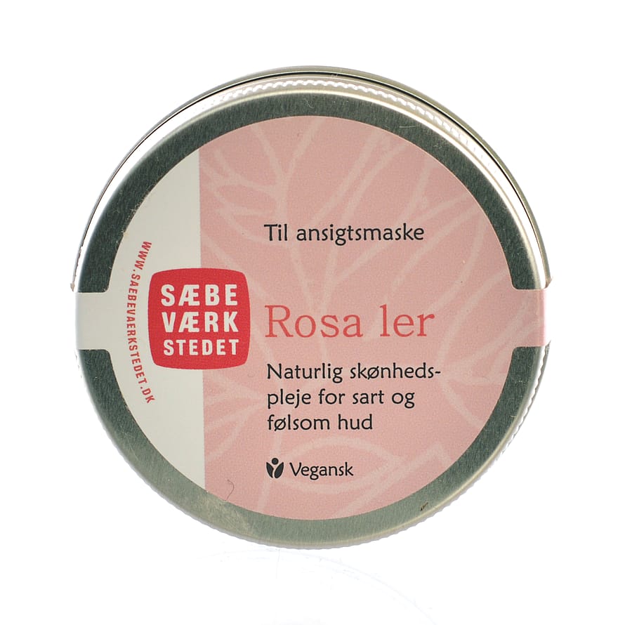 SÆBEVÆRKSTEDET Rosa ler til ansigtsmaske 50 g