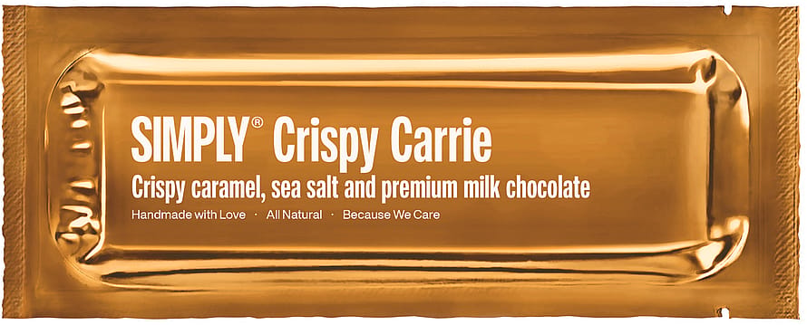 Simply Chocolate Chokoladebar Crispy Carrie Karamel, havsalt 40 g