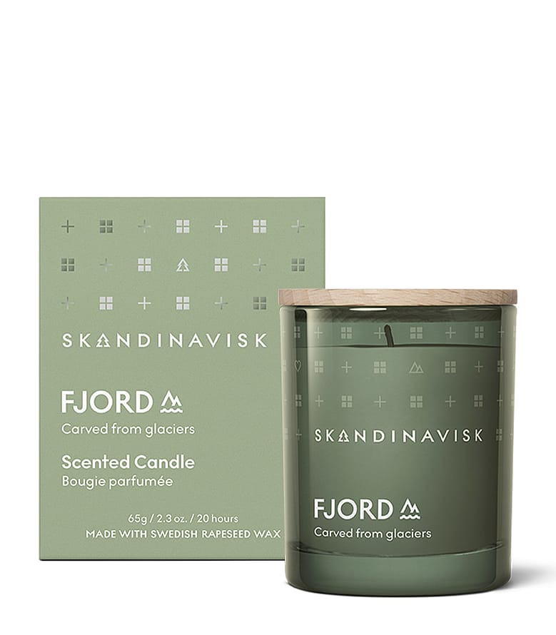 SKANDINAVISK FJORD Duftlys med Låg 65 g