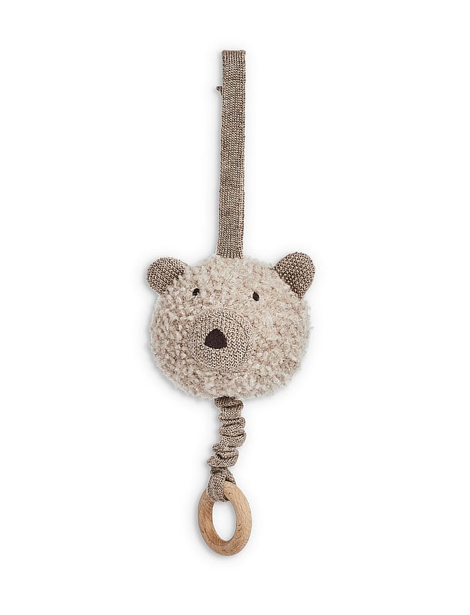 SMALLSTUFF Music Mobile Bear Wool Bouclé Nature Melange