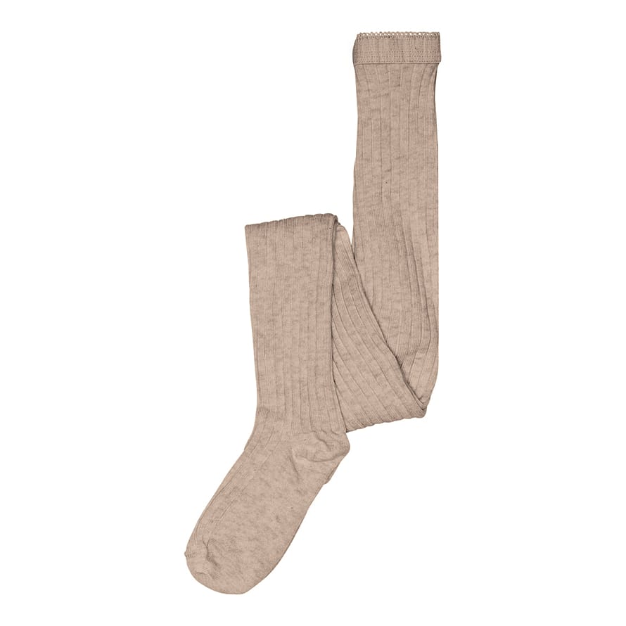 MPkids Wool Rib Tights Light Brown Melange 70