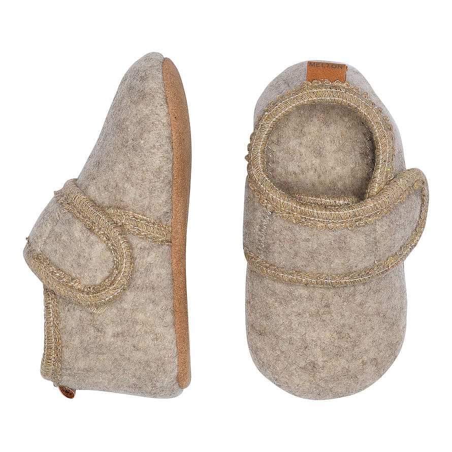 MELTON Klassiske Uld Hjemmesko Beige 20/21