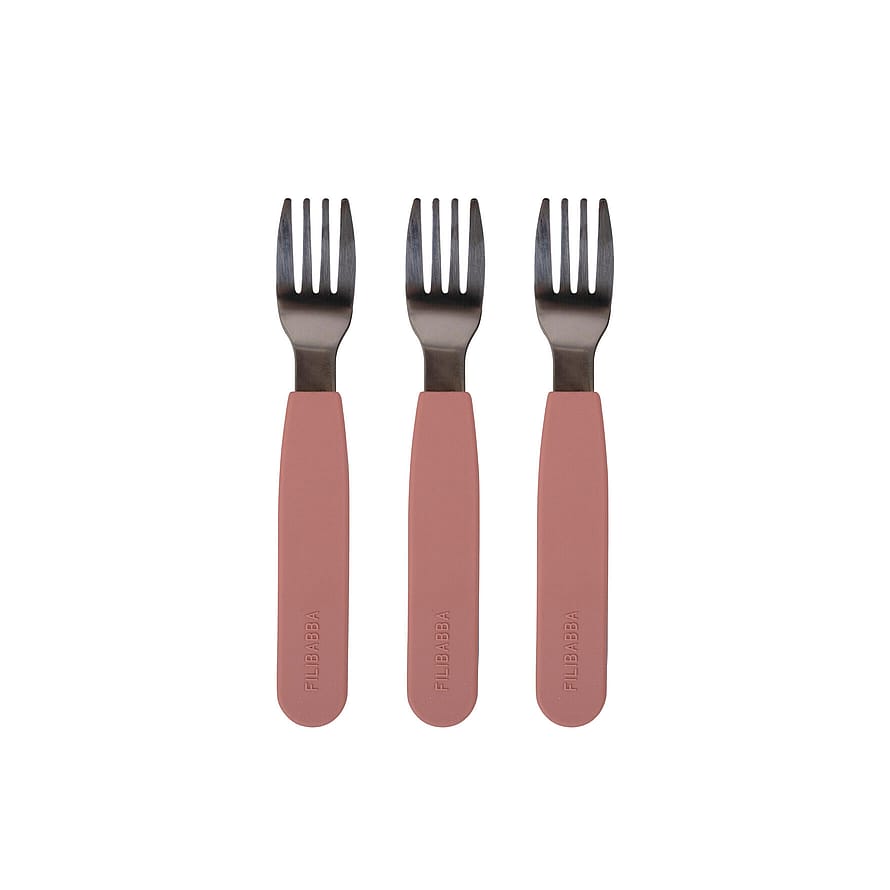 Filibabba Silikone gafler 3-pak Rose