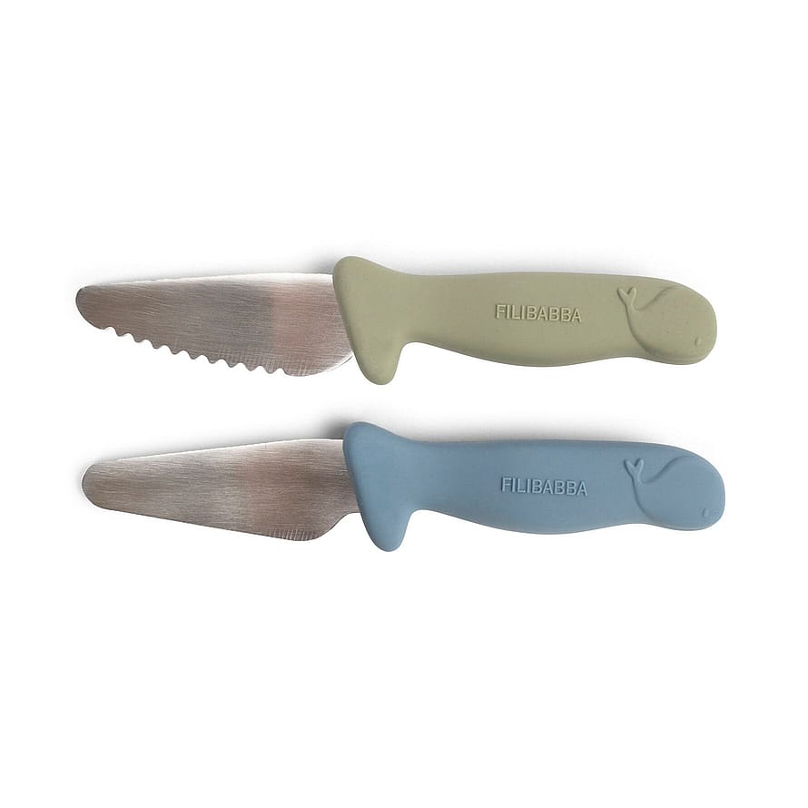 Filibabba Knivsæt til Børn Powder Blue/ Green