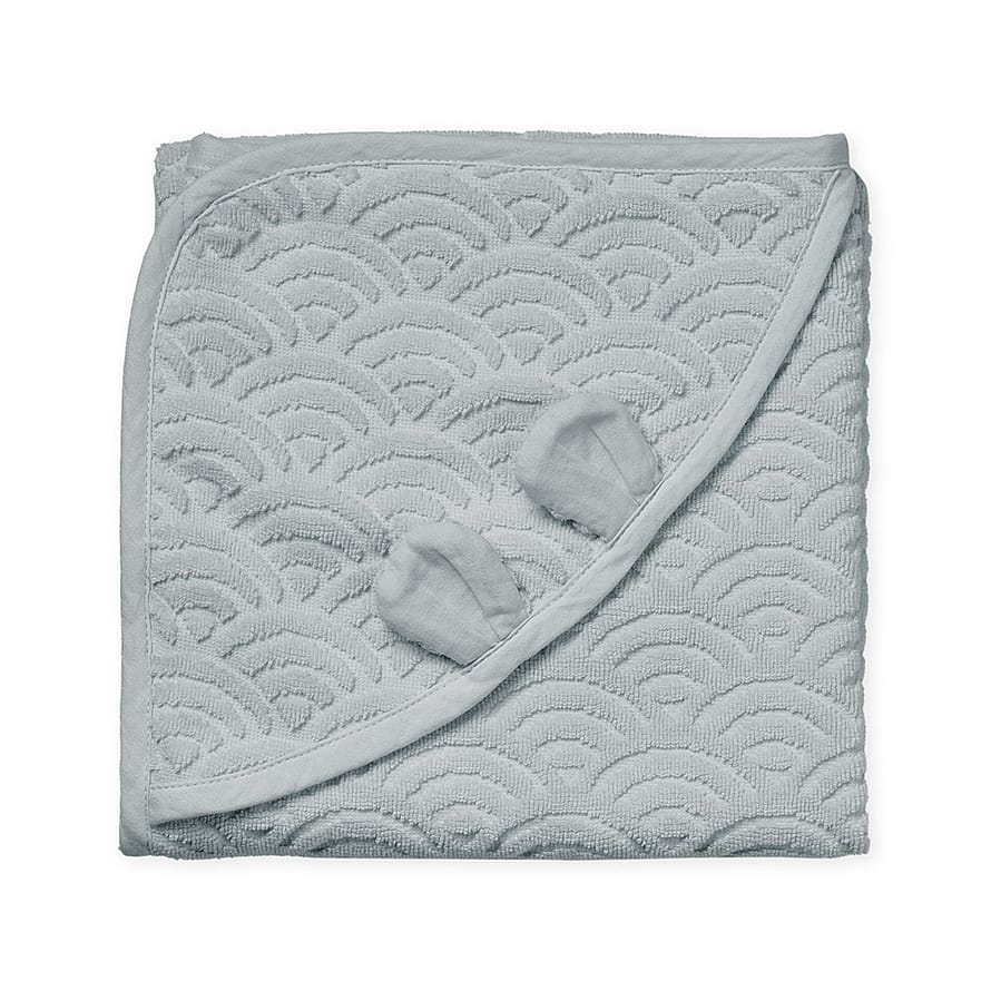 Cam Cam Copenhagen Baby Håndklæde med Hætte 40 Classic Grey 80x80 cm